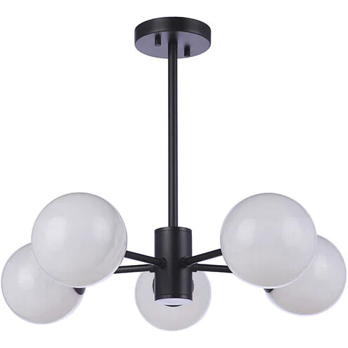 Bellini 5 Light 23.63 inch Black Semi-Flush Mount Ceiling Light