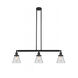 Franklin Restoration Small Cone LED 39 inch Matte Black Island Light Ceiling Light in Clear Glass, Franklin Restoration