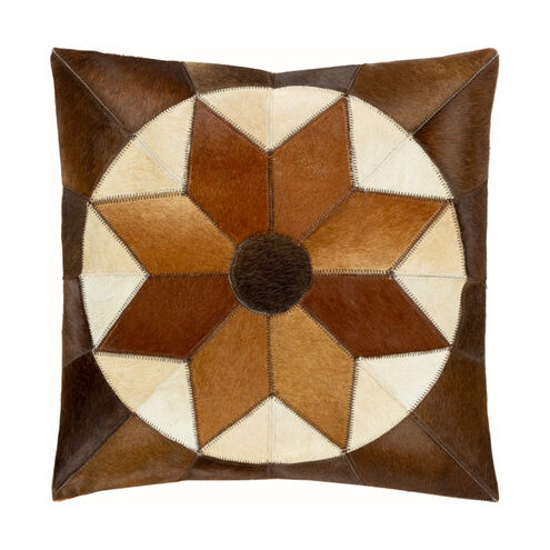 Hacienda 18 X 18 inch Beige/Camel/Dark Brown Pillow Kit, Square