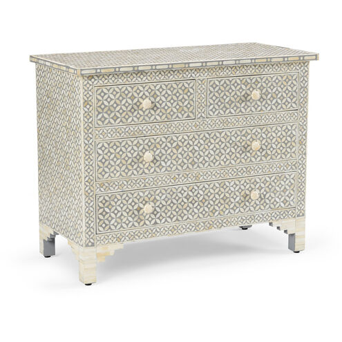 Chelsea House White/Gray/Geometric Pattern Chest