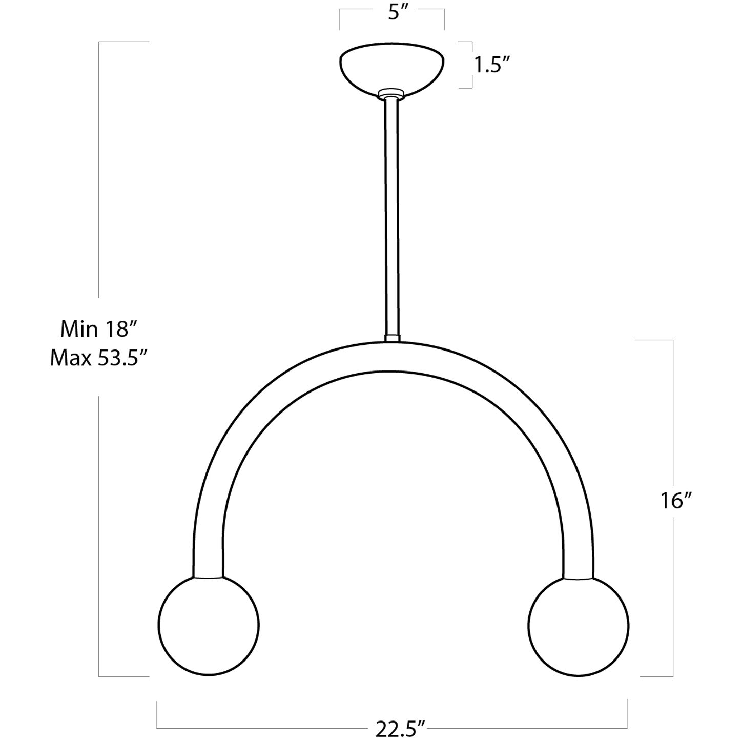 Happy LED 22.5 inch Oil Rubbed Bronze Pendant Ceiling Light, Small