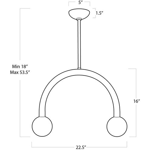 Happy LED 22.5 inch Oil Rubbed Bronze Pendant Ceiling Light, Small