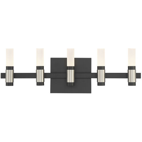 Albany LED 20 inch Silver and Black Vanity Light Wall Light