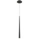 Cascade LED 1.5 inch Black Pendant Ceiling Light in Round, 28in.