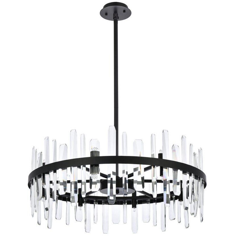 Serena 16 Light 32 inch Black Chandelier Ceiling Light
