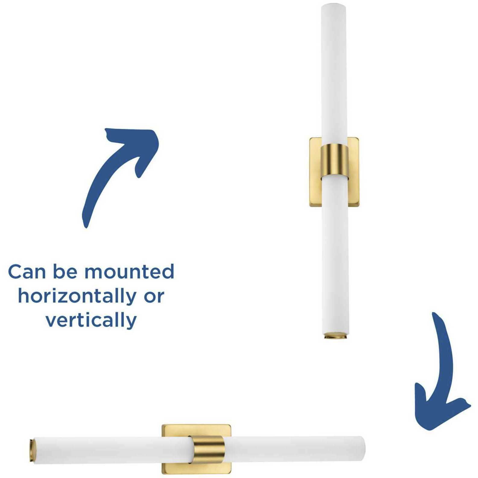 Blanco LED LED 32 inch Satin Brass Linear Bath Wall Light, Progress LED