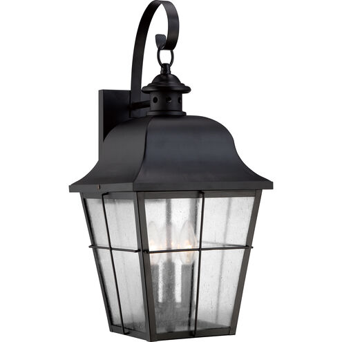 Millhouse 3 Light 22 inch Mystic Black Outdoor Wall Lantern