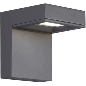 Taag LED 5.9 inch Charcoal Outdoor Wall Light in LED 80 CRI 3000K, Surge Protection, Integrated LED