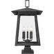 Rainer 5 Light 28.5 inch Black Outdoor Pier Mounted Fixture in G9