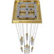 Boa LED 20 inch Brushed Brass Multi Port Pendant Ceiling Light