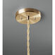 Radiance LED 14.5 inch Pewter Green and Brushed Brass Pendant Ceiling Light