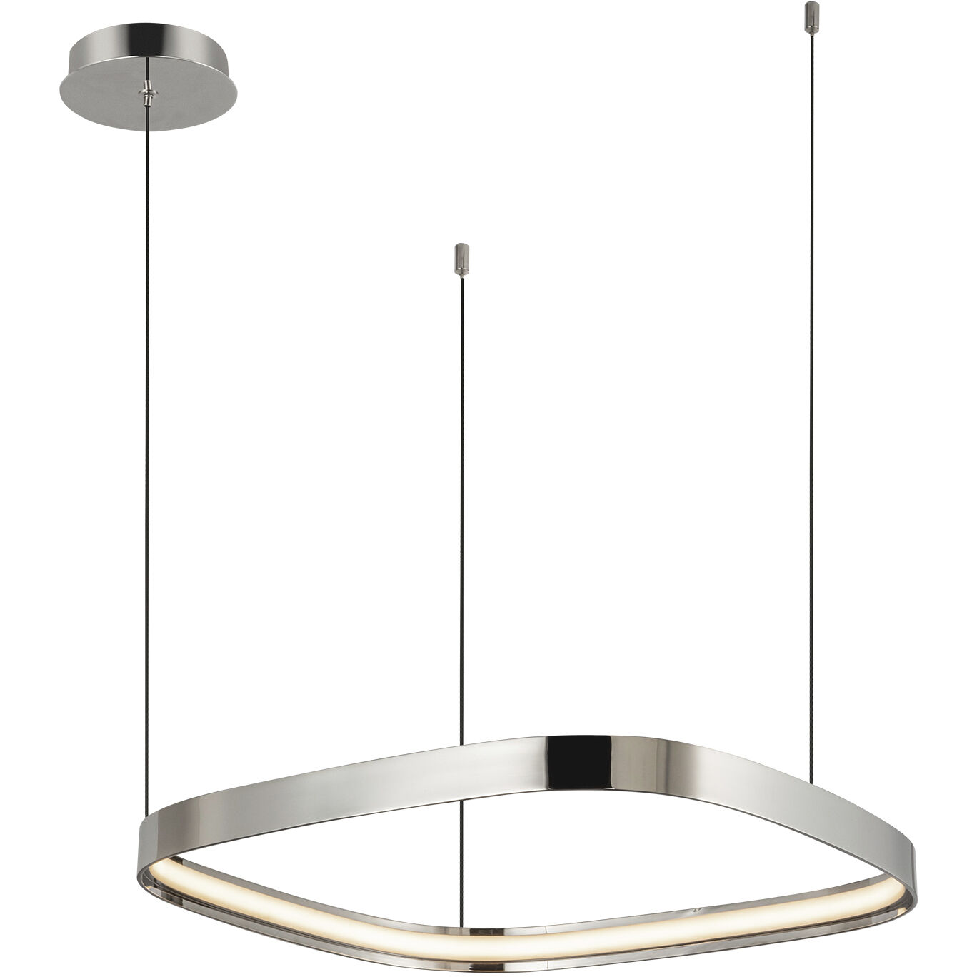 Yukon LED 19.75 inch Polished Nickel Pendant Ceiling Light