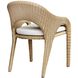 Kavali Natural Honey and Oyster White Outdoor Dining Chair