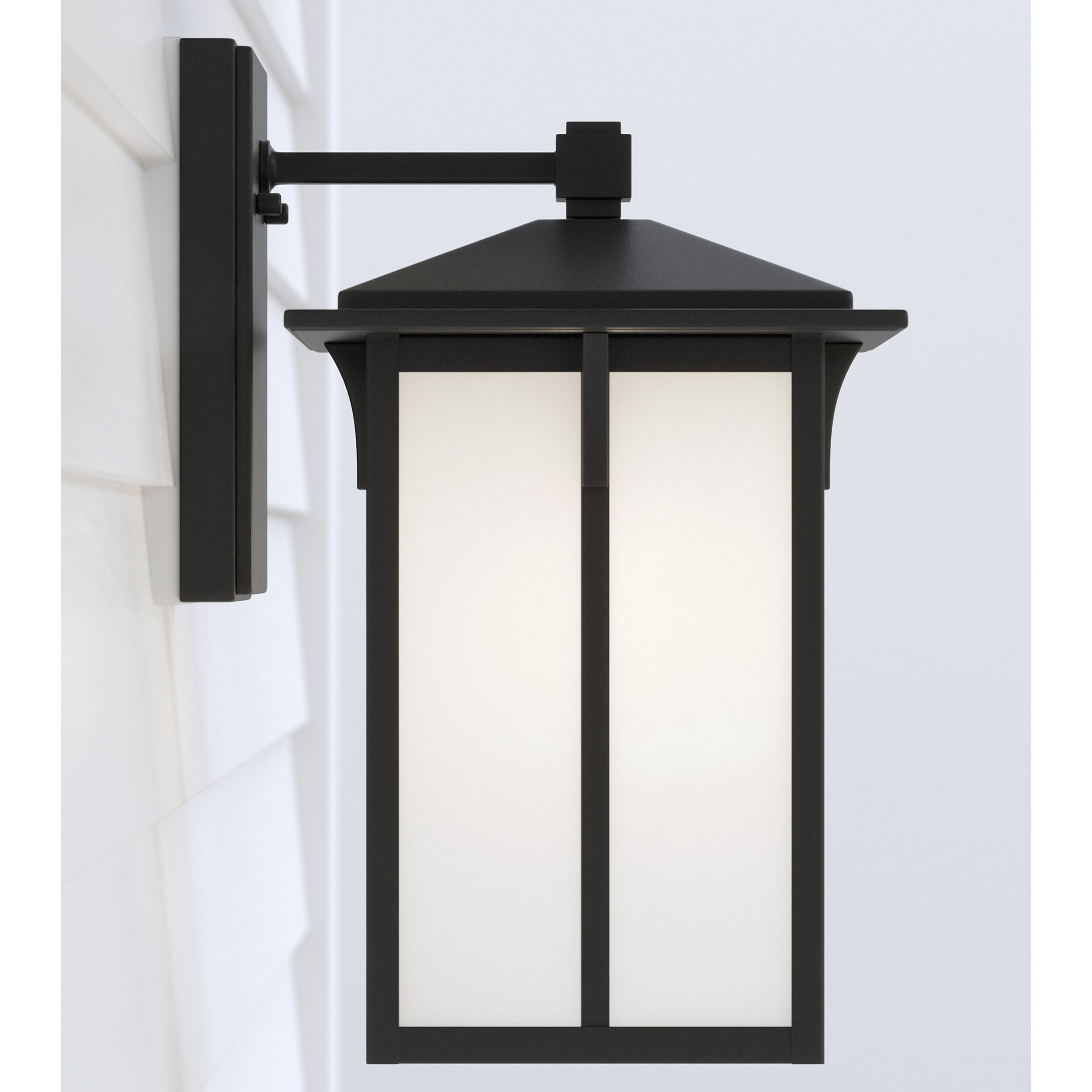 Tomek 1 Light 14 inch Black Outdoor Wall Lantern, Medium