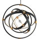 Beyond Atomic LED 36.44 inch Black-Aged Brass Chandelier Ceiling Light, Beyond