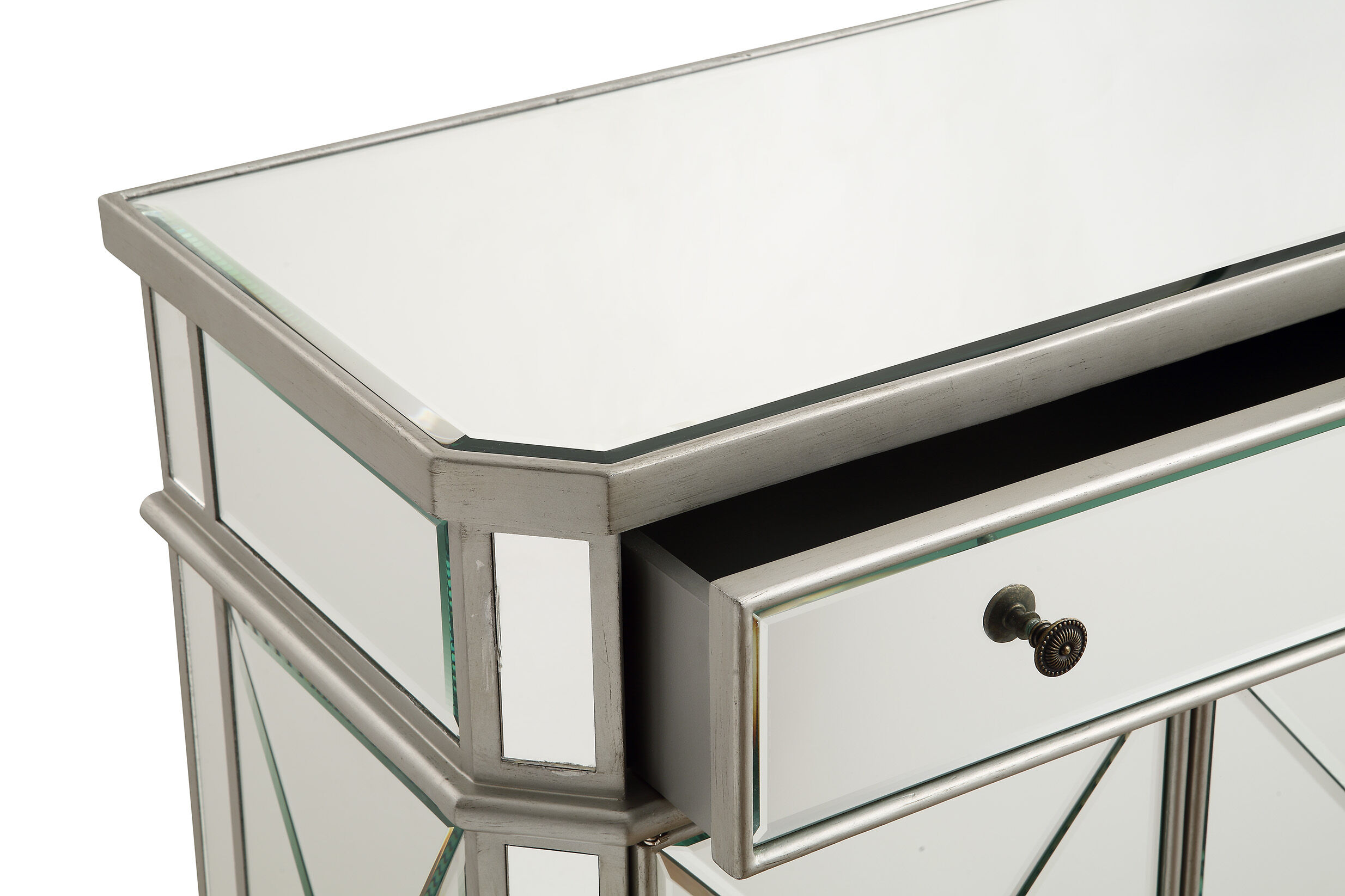 Contempo Silver with Clear Mirror Cabinet