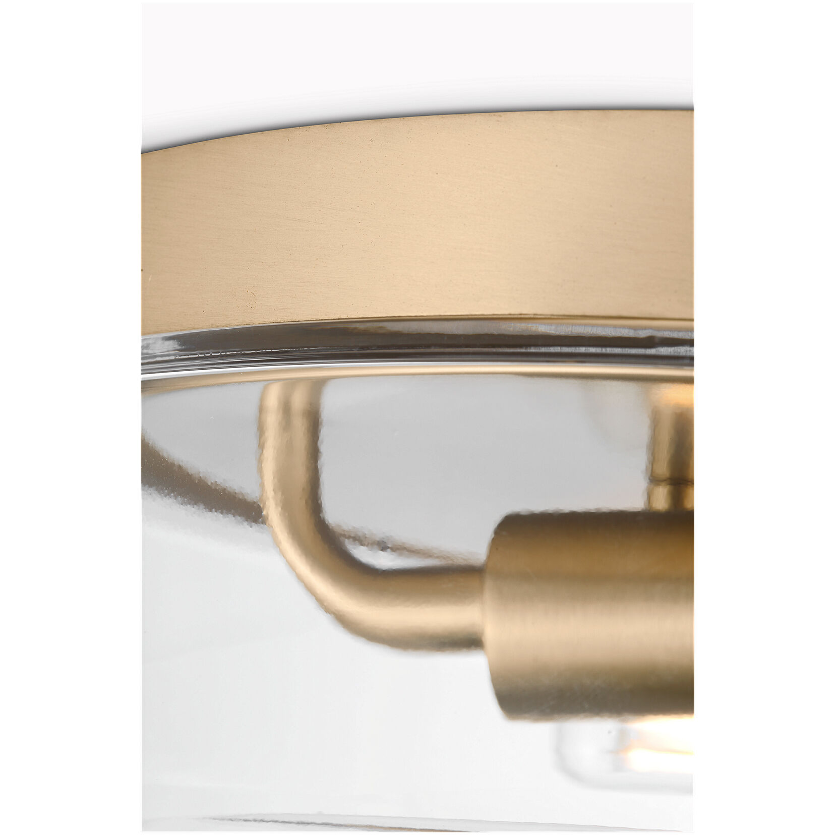 Rhett LED 12 inch Satin Brass Flush Mount Ceiling Light