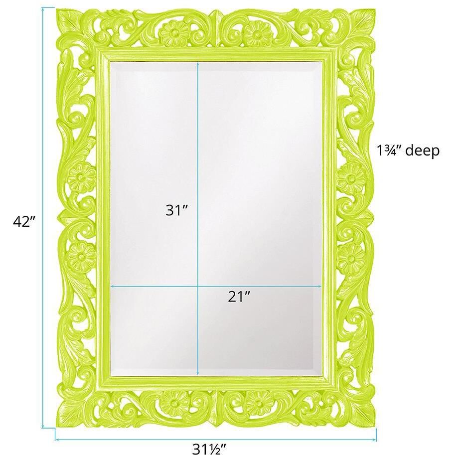 Chateau 42 X 31 inch Glossy Green Wall Mirror