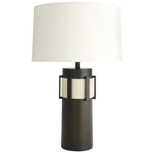 Folsom 29.5 inch 150.00 watt Bronze and Ivory Lamp Portable Light