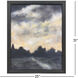 Tumultuous Sombre Blue and Beige and Gray Framed Art