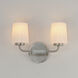 Durham 2 Light 13.75 inch Satin Nickel Wall Sconce Wall Light