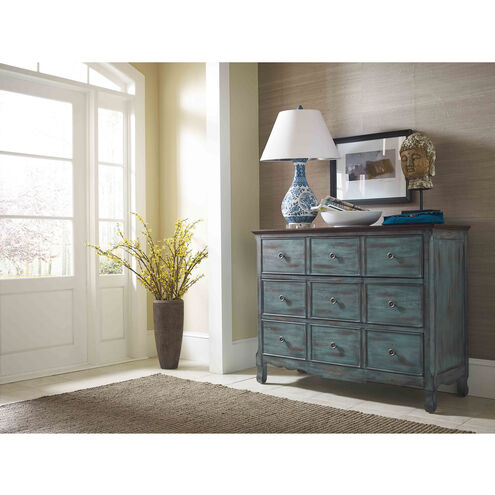 Hartford Aged Blue with Brown Chest, 3 Drawer