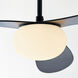 Drape 58 inch Midnight Black with Midnight Black ABS Blades Indoor/Outdoor Smart Ceiling Fan