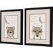 Animals Collection Dark Espresso Wood Framed Art
