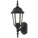 Hamilton 1 Light 17 inch Textured Black Outdoor Wall Lantern 