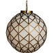 Polyhedron 1 Light 20.5 inch Antique Brass Pendant Ceiling Light, Medium