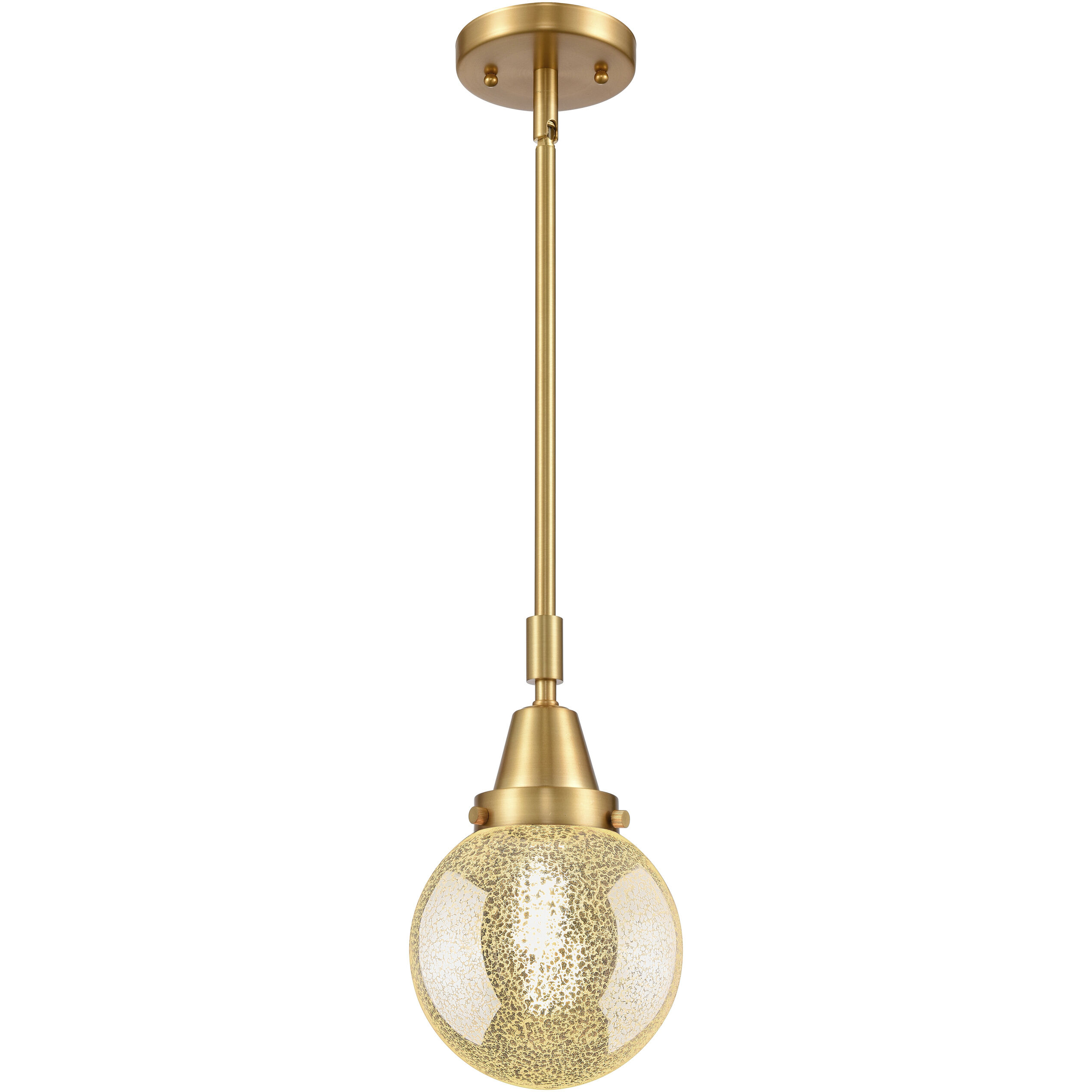 Beacon 1 Light 6 inch Satin Gold Mini Pendant Ceiling Light in Mercury Glass