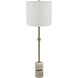 Ipori 34 inch 60 watt White/Brass Table Lamp Portable Light