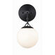 Orion 1 Light 6 inch Flat Black Wall Sconce Wall Light