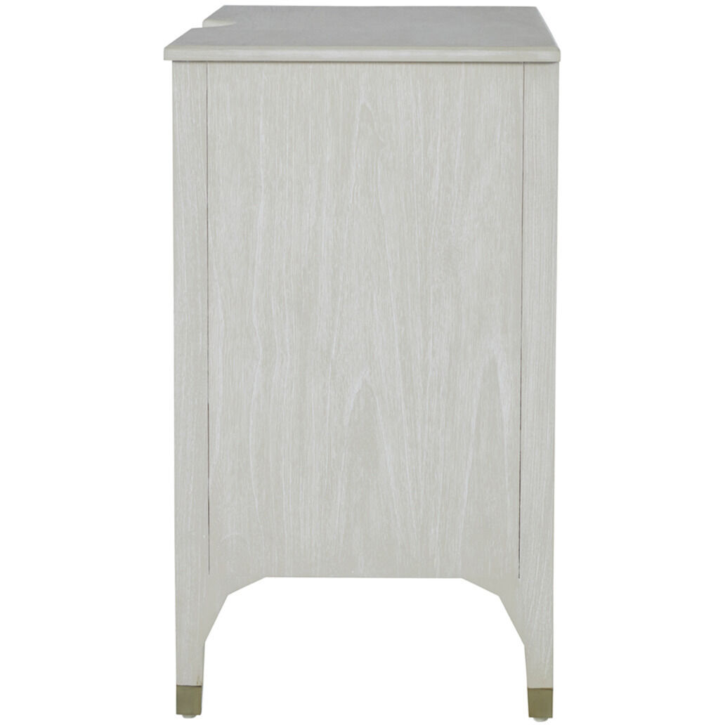 Sherman Cerused White / Stainless Gold Chest