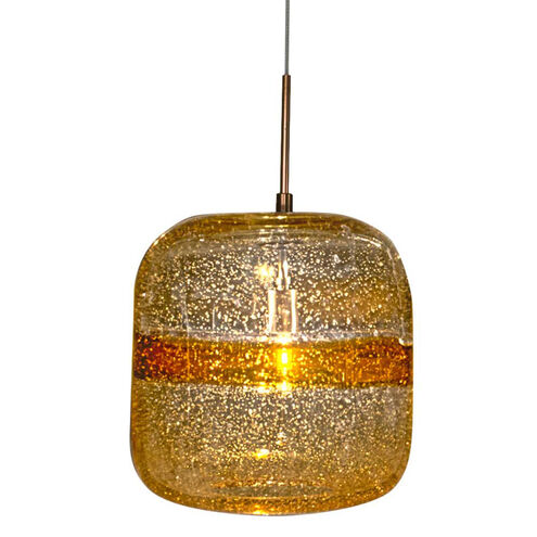 Envisage VI 1 Light 8 inch Bronze Mini Pendant Ceiling Light in Envisage Amber