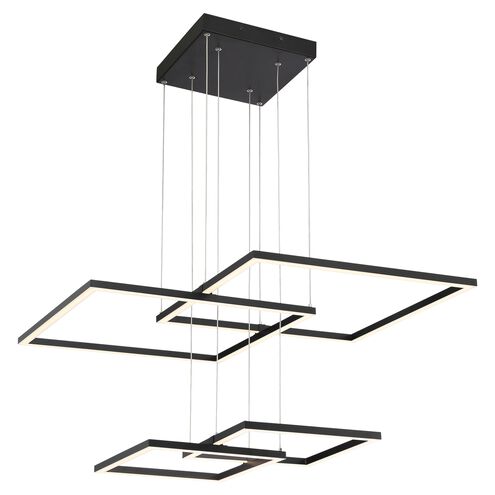 Squared LED 31 inch Black Pendant Ceiling Light