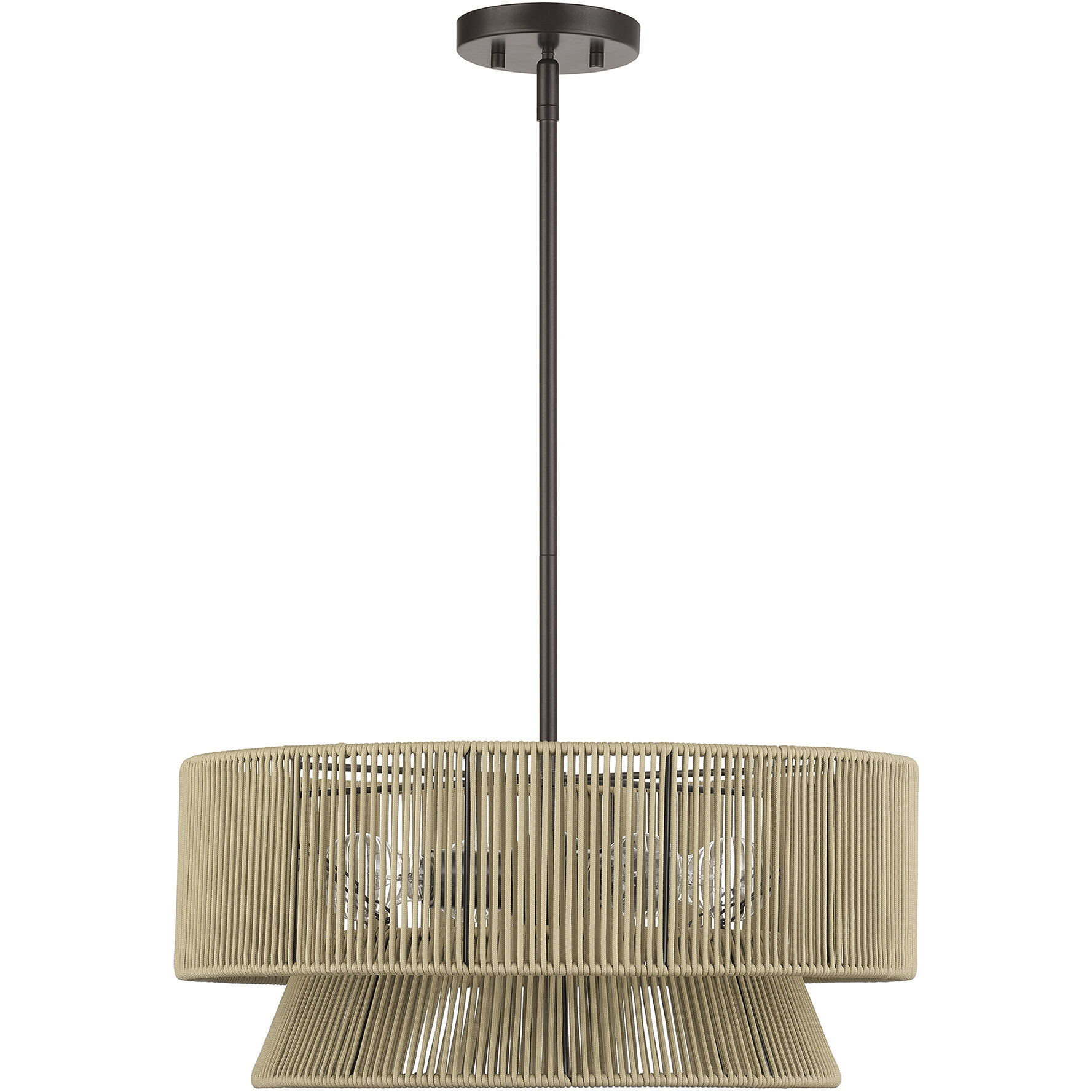 Florell 4 Light 20 inch English Bronze Pendant Chandelier Ceiling Light