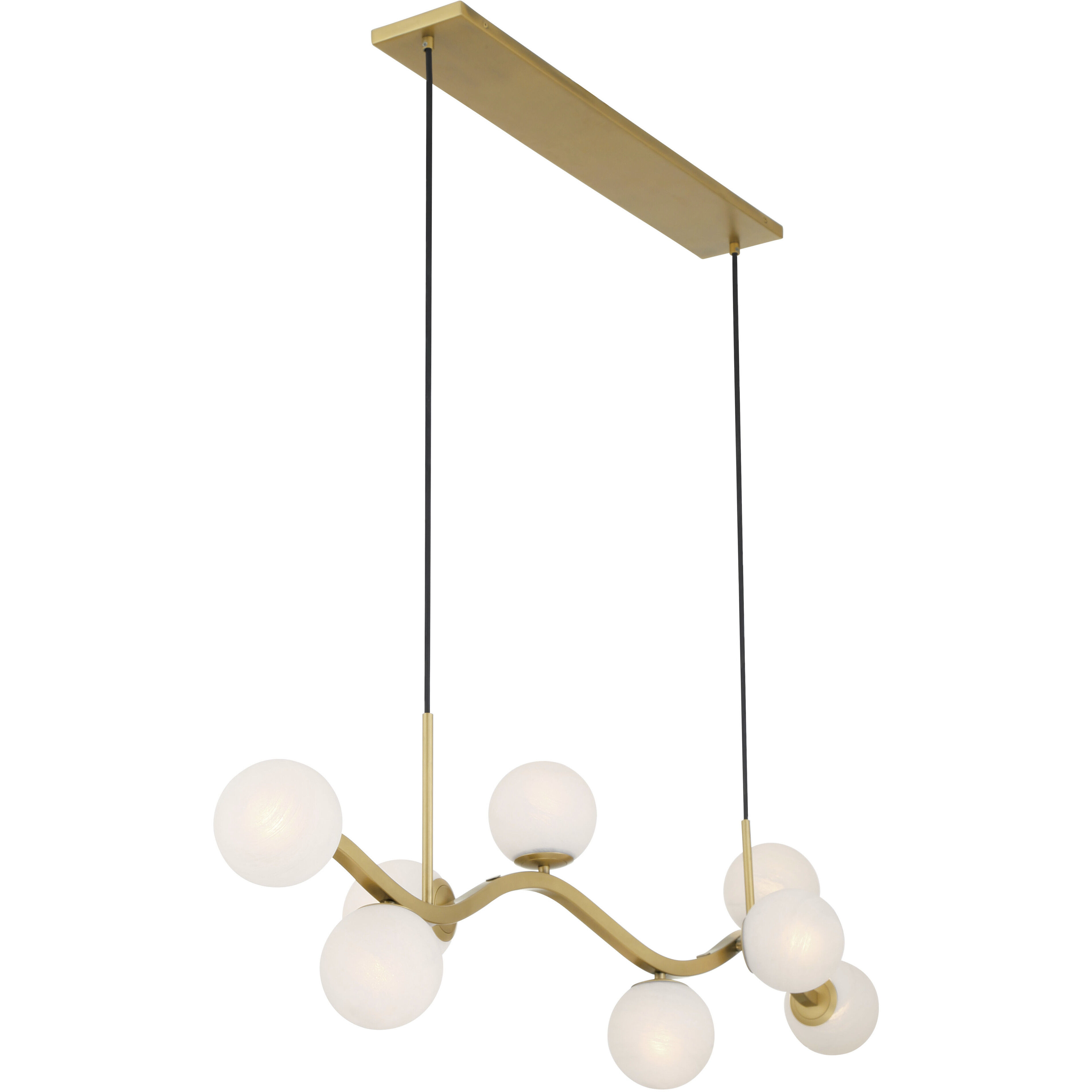 Curven Island Light Ceiling Light in Legacy Brass