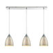 Belle Mare 3 Light 36 inch Polished Chrome Multi Pendant Ceiling Light, Linear