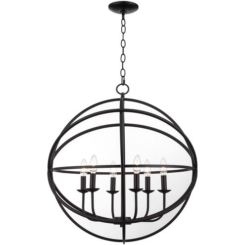 Apollo 6 Light 24 inch Rubbed Oil Bronze Pendant Ceiling Light