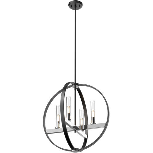Mont Royal 4 Light 20 inch Chrome And Graphite Pendant Ceiling Light