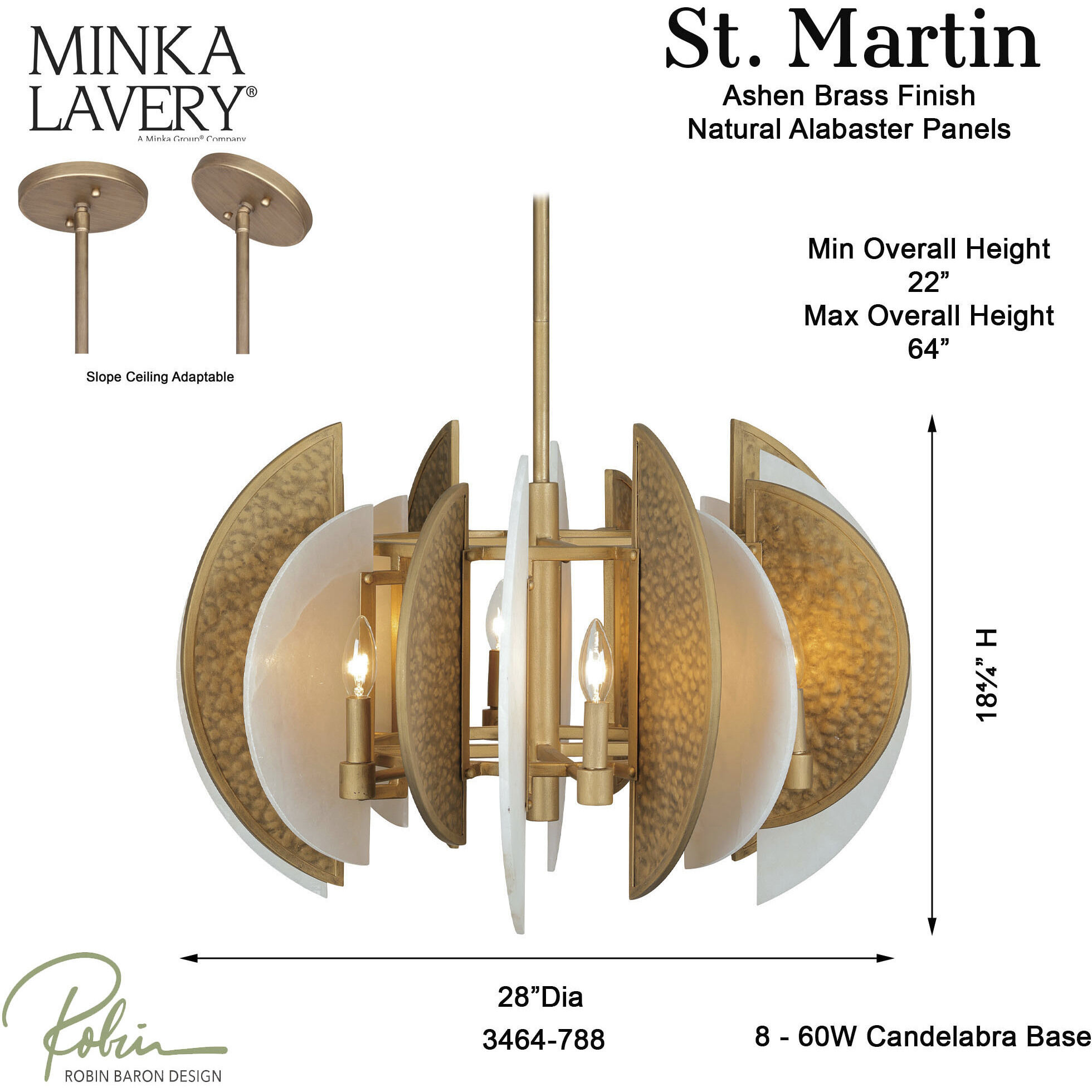 Saint Martin 8 Light 28 inch Ashen Gold Chandelier Ceiling Light