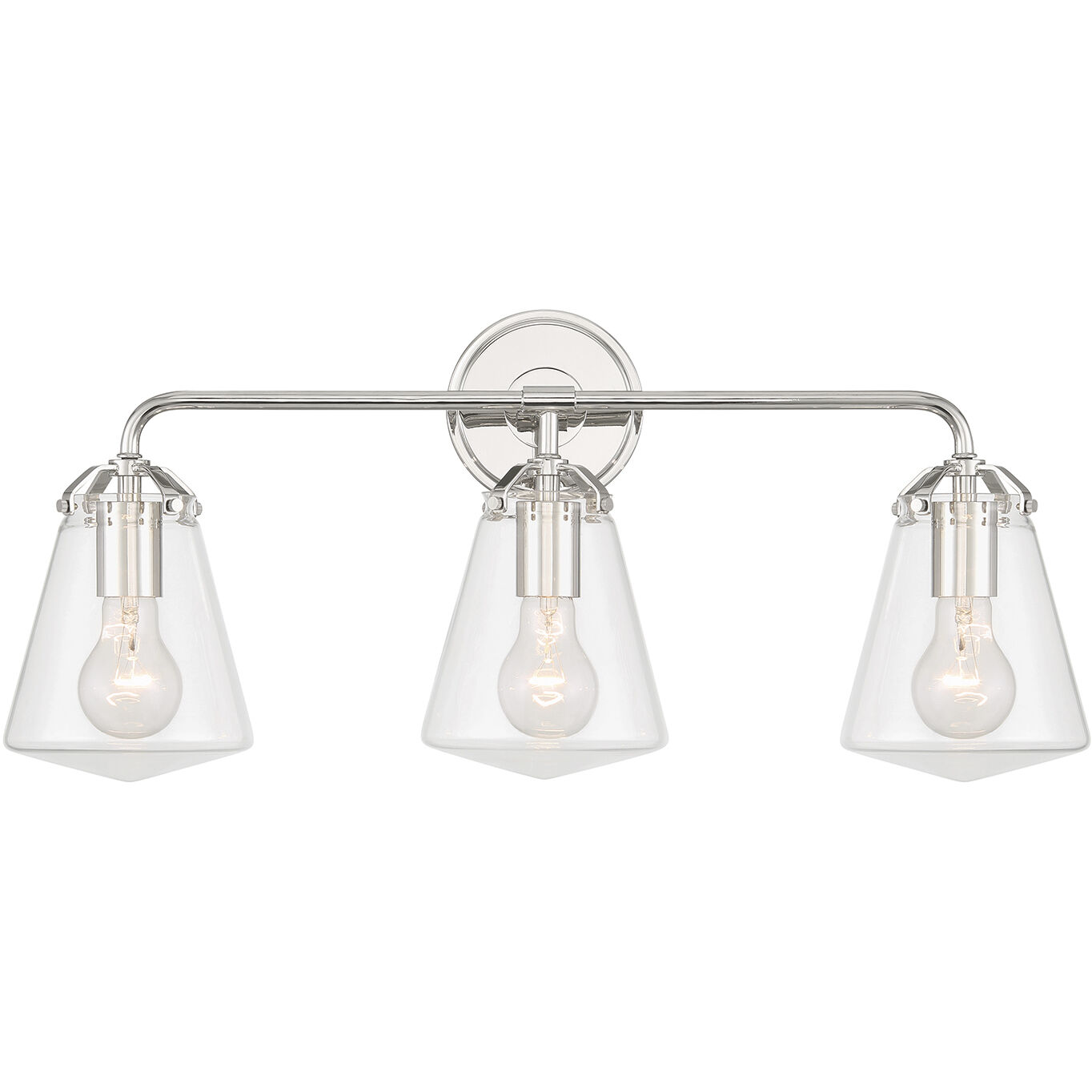 Voss Bath Vanity Light Wall Light in Polished Nickel