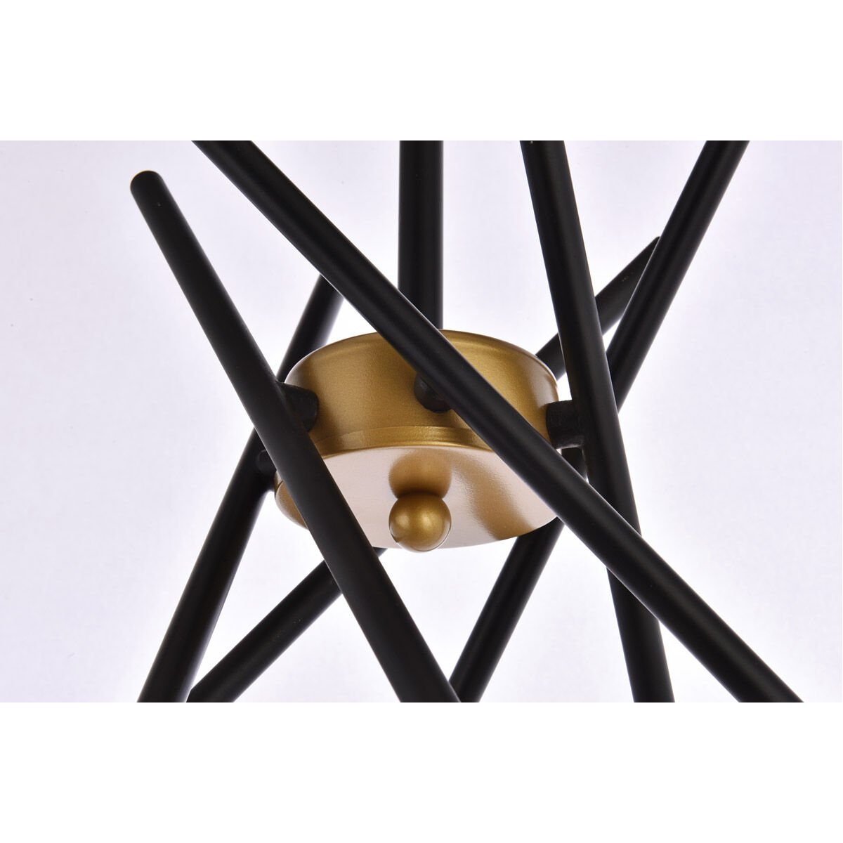Lucca 6 Light 23 inch Black and Brass Pendant Ceiling Light