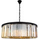 Sydney 10 Light 44 inch Matte Black Chandelier Ceiling Light, Urban Classic