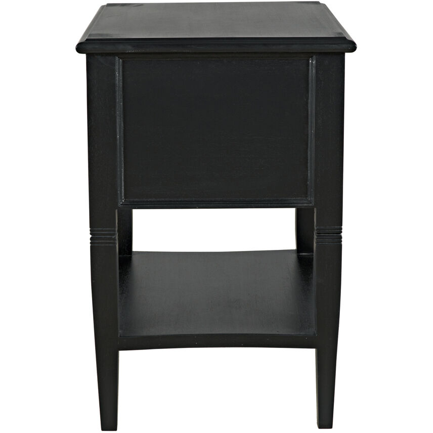 Oxford 30 X 28 inch Hand Rubbed Black Side Table, 2 Drawer