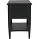 Oxford 30 X 28 inch Hand Rubbed Black Side Table, 2 Drawer