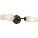 Alora Mood Krysta 2 Light 3.75 inch Matte Black Bath Vanity Light Wall Light