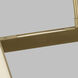 Mick De Giulio Stagger Halo Linear Suspension Ceiling Light in Natural Brass