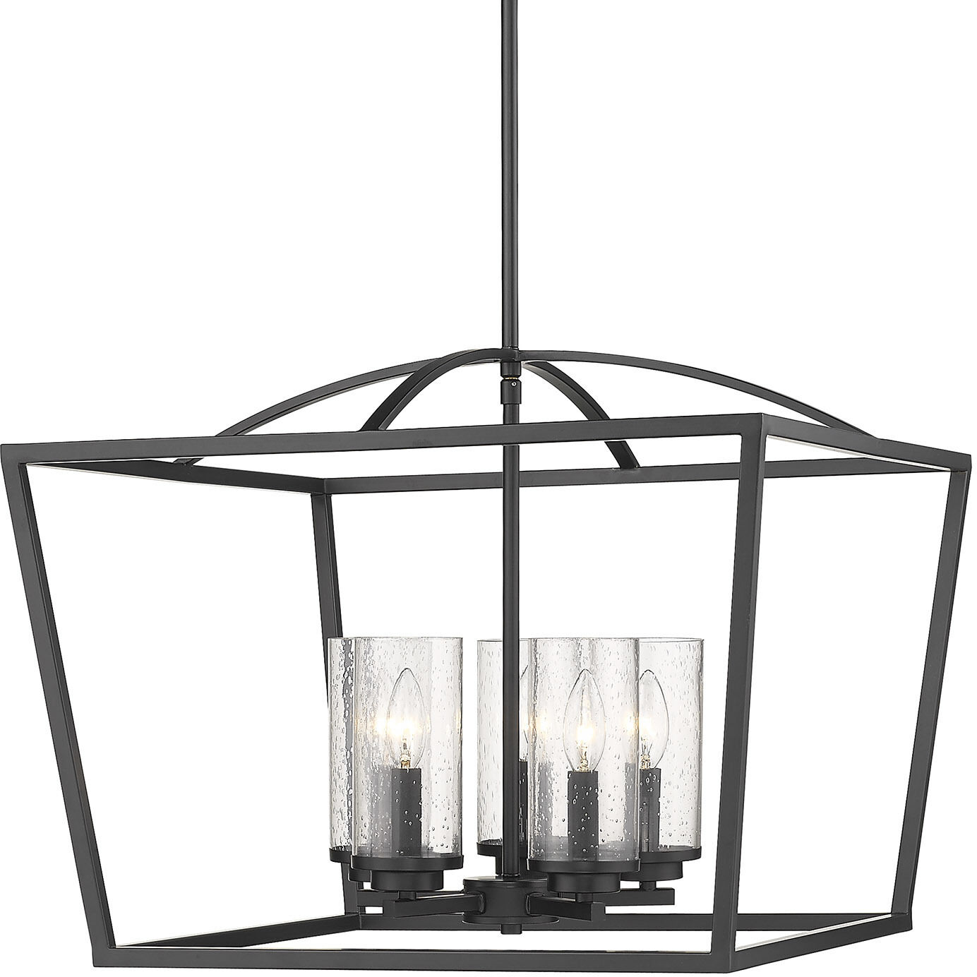 Mercer 22.13 inch 60.00 watt Matte Black Chandelier Ceiling Light in Matte Black/Matte Black